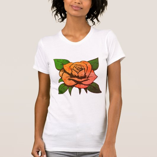 Oranje Roos T-shirt (Voorkant)