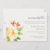 ORANJE ROSE WATERVERF FLORALE ACCOMMODATIE KAART (Voorkant)