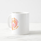 Oranje Roze Baby Voeten Mok voor Nana (Voorkant links)