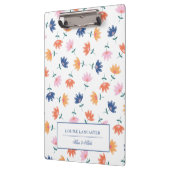 Oranje roze blauw kleurrijk flessenpatroon klembord (Links)