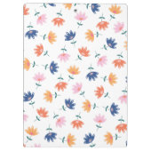 Oranje roze blauw kleurrijk flessenpatroon klembord (Achterkant)