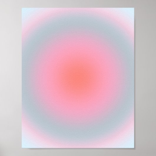 Oranje Roze blauwe gradiënt Afloopklep Abstracte g Poster (Voorkant)