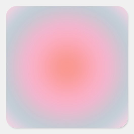 Oranje Roze blauwe gradiënt Afloopklep Abstracte g Vierkante Sticker (Voorkant)