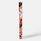 Oranje roze bloembloemen en bladeren Case-Mate iPhone case (Achterkant / Links)