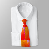 Oranje Roze Funky Patterns Monograms Modern Trendy Stropdas (Gebonden)