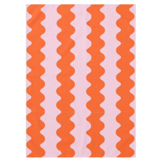 Oranje Roze Groovy Stripe Minimalistische Moderne Tafelkleed