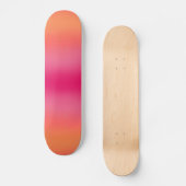 Oranje roze ombré skateboard (Voorkant)
