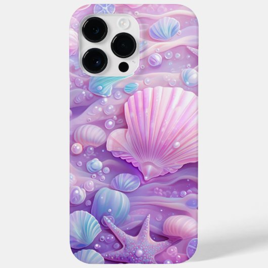 ORANJE ROZE PAARSE PASTEL SCHELPEN ZEEWIER Case-Mate iPhone CASE (Achterkant)