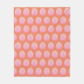 Oranje roze pompoenen fleece deken (Voorkant)