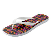 Oranje roze tekstrun-runner marathon teenslippers (Schuin)