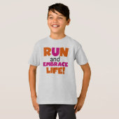 Oranje roze voor gebruik bij Embrace Life T-shirt (Voorkant volledig)