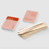 Oranje roze weddenschapsprogramma met een minimal handwaaier (Niet-gemonteerd)