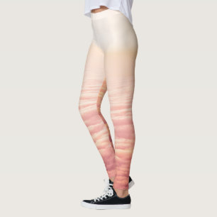 Oranje roze wolkenwolken leggings