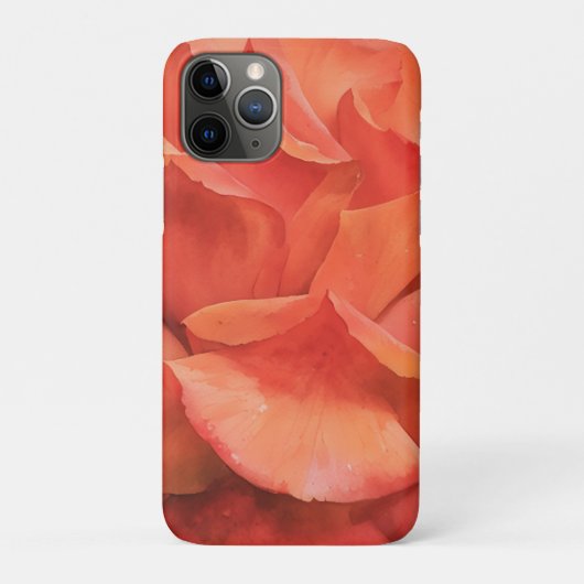 Oranje Rozen bloemblaadjes Waterverf Style Art Pho Case-Mate iPhone Case (Achterkant)