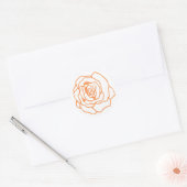 Oranje Rozen Ronde Sticker (Envelop)