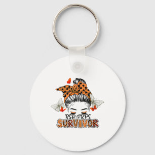 Oranje RSDCRPS Messy Bun Girl Survivor Believe Sup Sleutelhanger