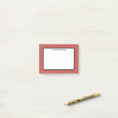 Oranje ruit post-it® notes (Op bureau)