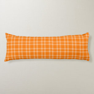 Oranje ruitpatroon lichaamskussen