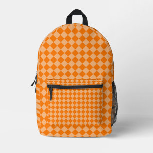 Oranje ruitpatroon van Checker Bedrukte Rugzak