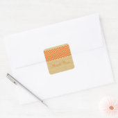 Oranje Rustic Chevron Hartelijk dank Stickers (Envelop)