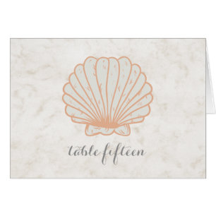 Oranje Rustic Seashell Wedding Table Number
