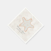Oranje Rustic Starfish Wedding Servetten (Hoek)