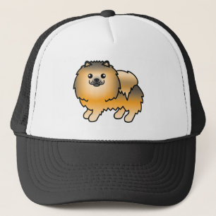Oranje Sable Pomeranian Lieve Cartoon Hond Trucker Pet