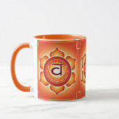 Oranje Sacral Chakra Patter Print Design Mok (Links)
