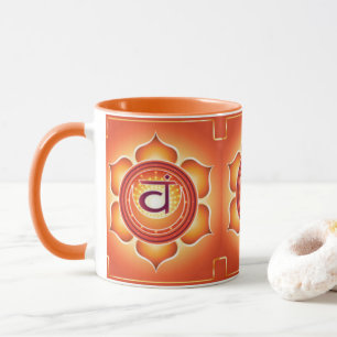 Oranje Sacral Chakra Patter Print Design Mok