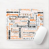 Oranje Sacral Chakra Positieve bevingen Muismat (Met muis)