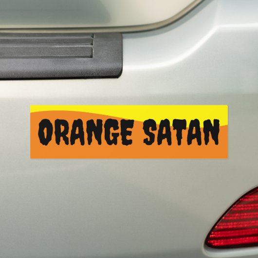 ORANJE SATAN BUMPERSTICKER (Op auto)