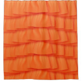 Oranje Satin Ruffles Douchegordijn (Voorkant)
