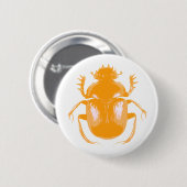 Oranje Scarab Beetle Button (Voorkant /achterkant)