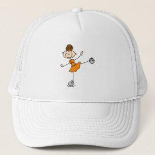 Oranje Schaatsster Meisje Hoed Trucker Pet
