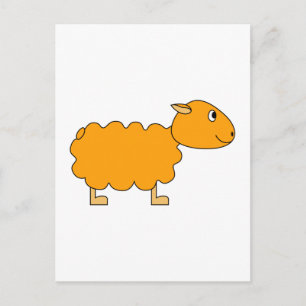 Oranje schapen briefkaart