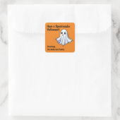Oranje Schattigee Halloween Ghost Sticker (Tas)