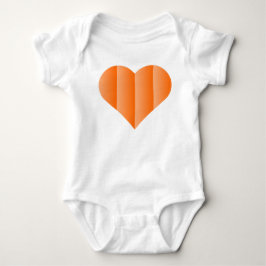 Oranje Schattigee hart Logo Romper