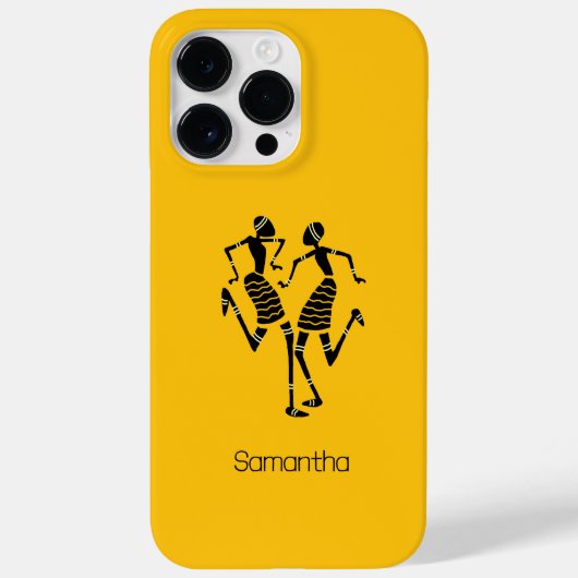 Oranje, Schattigee Silhouette Happy Dancers Case-Mate iPhone Case (Achterkant)
