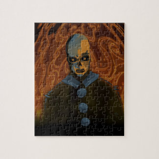 Oranje schedel legpuzzel