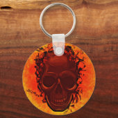 Oranje schedel sleutelhanger (Voorkant)