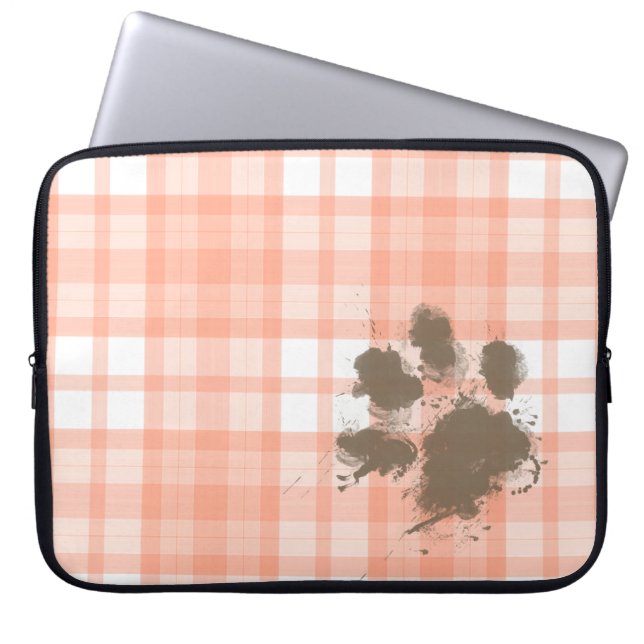Oranje scheenbeen; Funny Dog Laptop Sleeve (Voorkant)