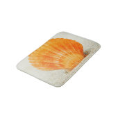 Oranje schelp rechtop in zand badmat (Gekanteld)