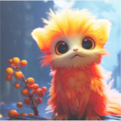 Oranje schepsel sticker (Voorkant)