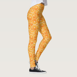 Oranje Schijf Digitale Montage Leggings