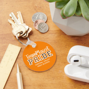 Oranje School Pride Mascot Name Sleutelhanger