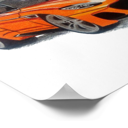 Oranje schoonheid poster (Hoek)