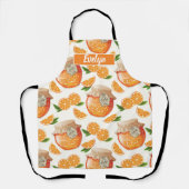 Oranje Schort voor multifunctionele afdrukken (Voorkant)