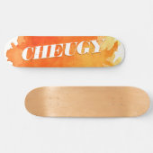 Oranje schouderblad skateboard (Horizontaal)