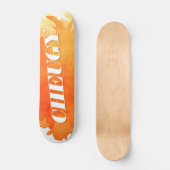 Oranje schouderblad skateboard (Voorkant)