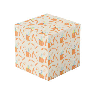oranje schrijfgereedschappen - Cream achtergrondpa Kubus